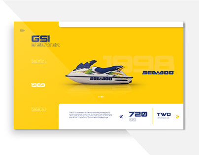 Seadoo Retro Model Evolution | Website Showcase Concept