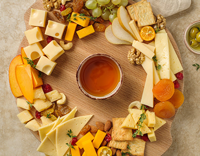 New Year's cheese plate