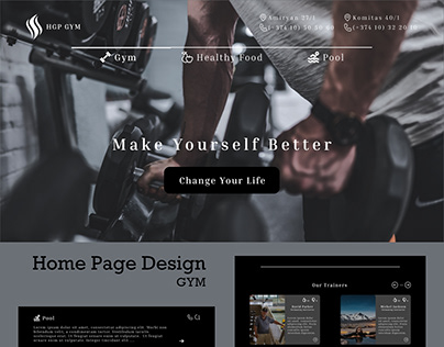 "HGP GYM" Home Page Design