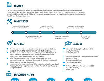 Infographic Resume of Brand strategist