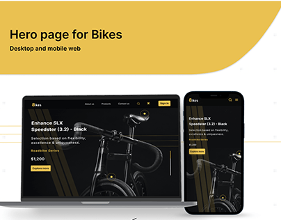 Bikes Hero Page Concept