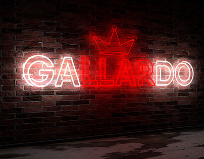 Realistic neon letters