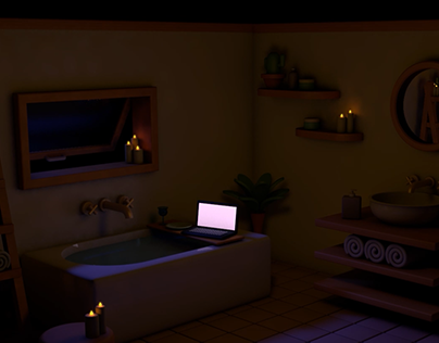 3D Relaxing Bath - Animation