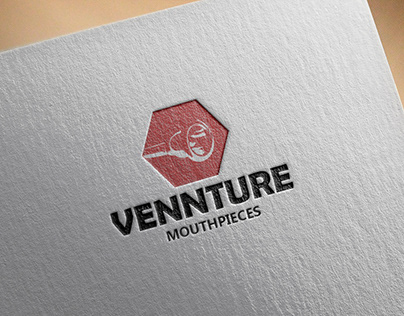 Vennture Mouthpiece Logo Design Blue