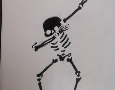 how to draw skeleton