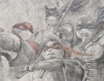 TMNT Forever: drawing with my son now