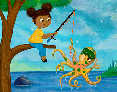 Children's Book Illustration "A Great Catch"