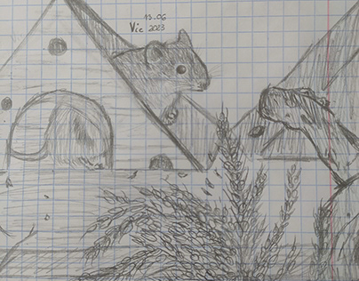 Bank Vole sketch - day 5 of posting everyday