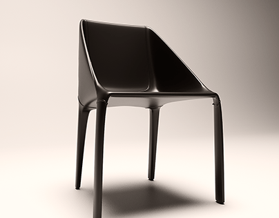 Manta Chair with and without retouch in Photoshop