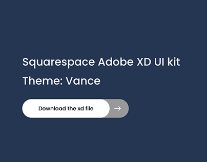 Squarespace Vance Theme Adobe XD UI Kit