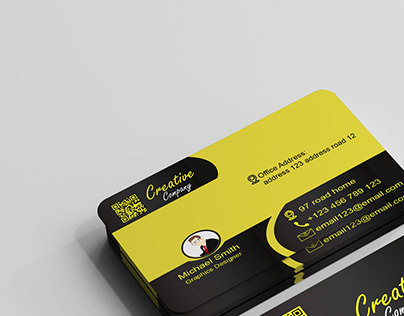 Modern Business Card Design color mixed