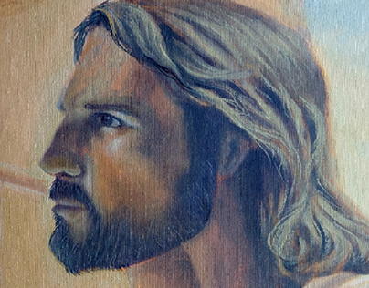Jesús al óleo - Matias Cesano