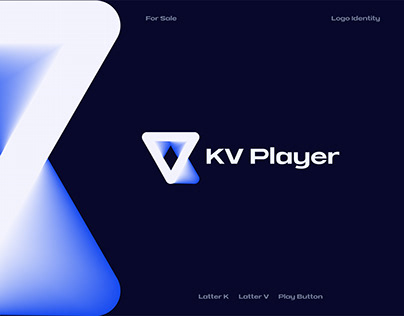 KV player, Music, Media, Player logo design