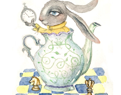 Wonderland creatures and cup of tea