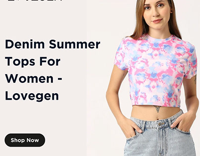Denim Summer Tops For Women - Lovegen