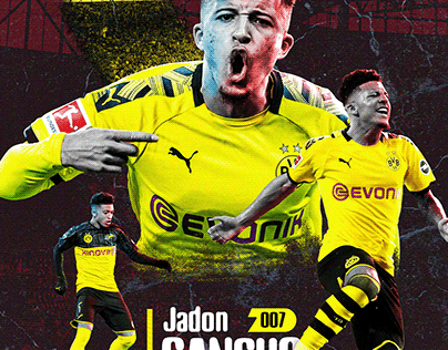 Jadon SANCHO Sports Poster | Adobe Photoshop