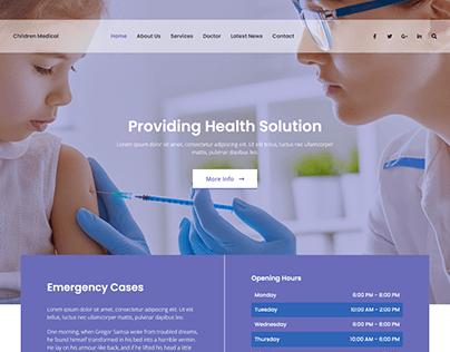 Medical Service Website Design