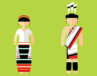 Illustrations- The North East Indian attire