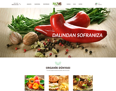 Nuvebahce.com Organik Ürünler E-ticaret Tasarım