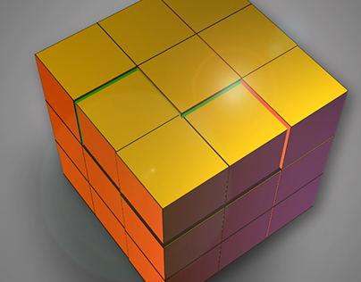 Rubik cube with light fx
