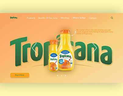 Tropicana Landing page design.