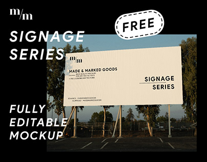 Signage Series Corrugated Billboard Mockup FREE - SSF04