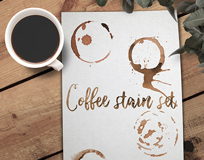 Cup stain set for Creative Market
