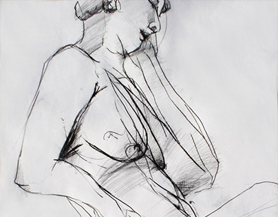 Life drawing - conte