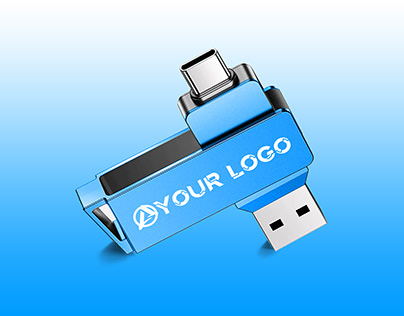 USB Type-C Logo Mockup