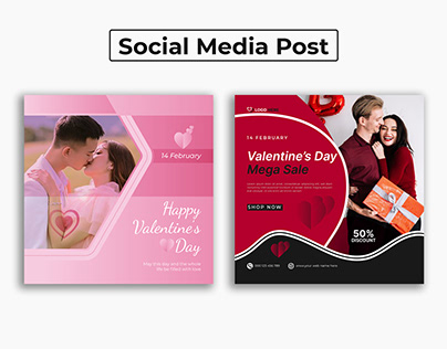 Valentines Day Social Media Post Design