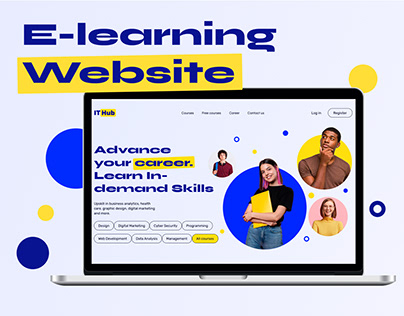 E-learning landing page|on-line courses website