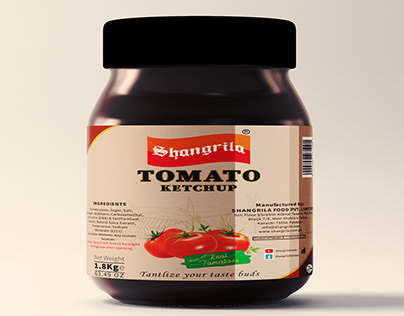 Ketchup Tub Label Design (recreated)