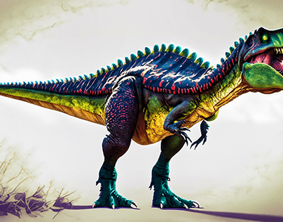 Angry Dinosaur 3D Rendering Screen Shot