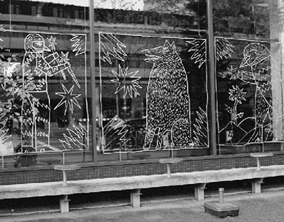 Window Painting Volkshotel Amsterdam