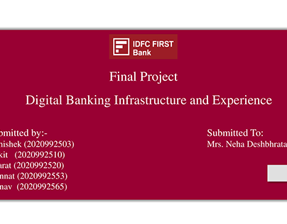 Digital Banking Infrastructure and Experience