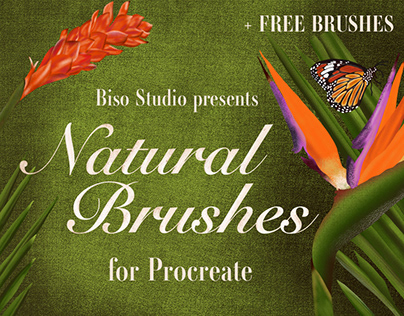 Natural Brushes for Procreate + FREE BRUSHES