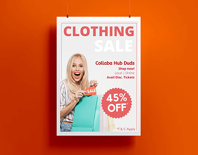 Fashion Sale Poster- Graphic Design Mock up