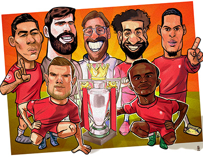 Liverpool Champions Caricature