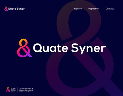 Modern S letter |Q letter |ampersand symbol-logo design