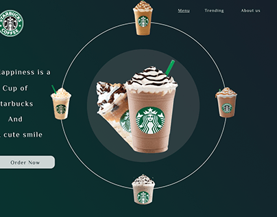 Starbucks Ice cream landing page