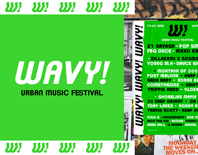 Wavy - urban music festival branding