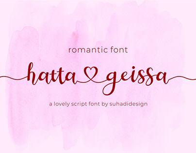 hatta geissa - romantic script font
