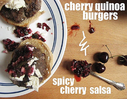 Cheery Quinoa Burgers With Spicy Cherry Salsa Recipe