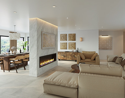 Design of living room in Miami