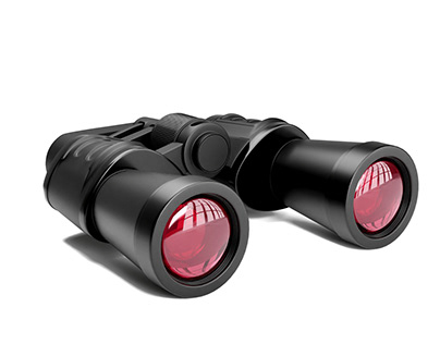 binoculars 3D modeling and renderings