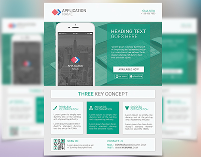 Paper Material Design Style App Promotional Flyer