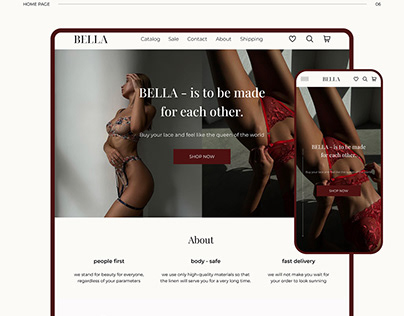 E-commerce | BELLA lingerie shop
