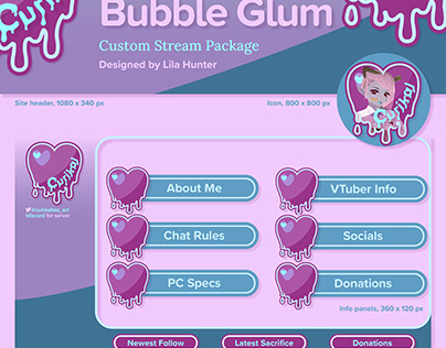 Bubble Glum- Custom Twitch Stream Graphics