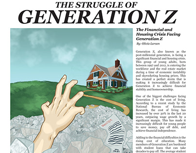 Journalistic Illustration: Gen Z Financial Crisis
