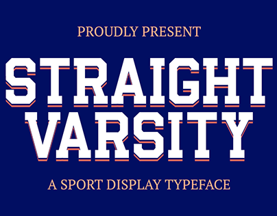 Straight Varsity | Sport Display Typeface